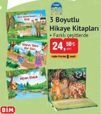 MARTI ÇOCUK 3 BOYUTLU HİKAYE KİTAPLARI